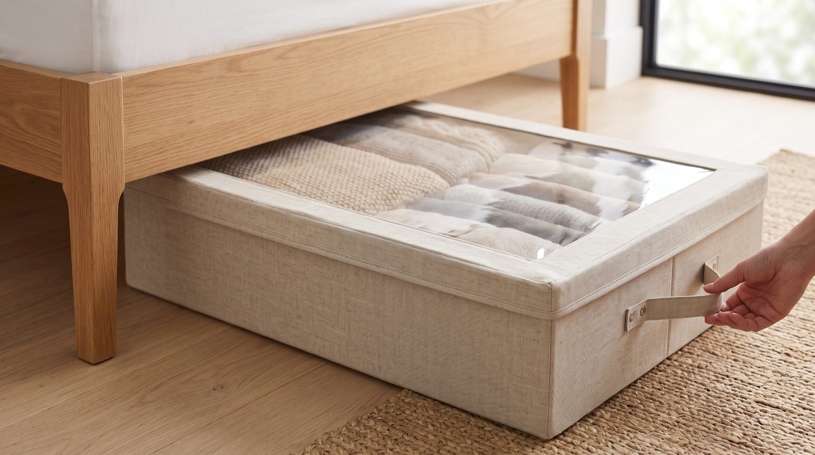 Breathable under bed storage organizer bags for transition your wardrobe from summer to fall
