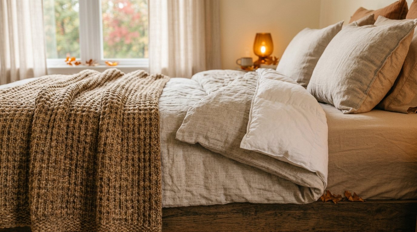 Plush down alternative duvet insert and cover for cozy bedroom layering ideas