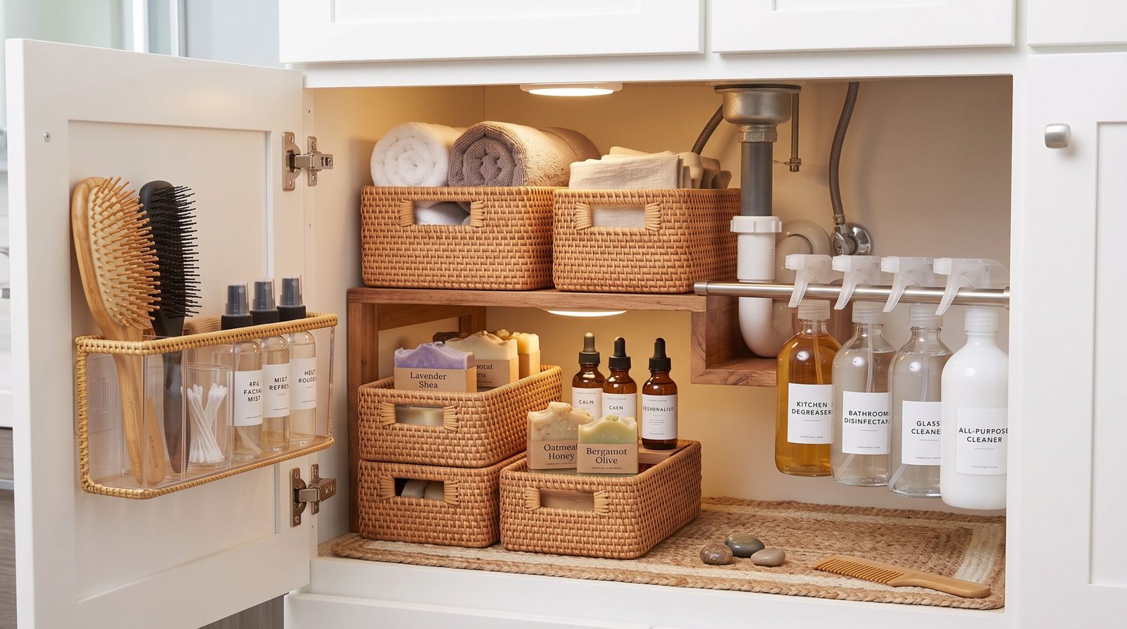 heavy duty pull out wire basket system for kitchen under sink storage