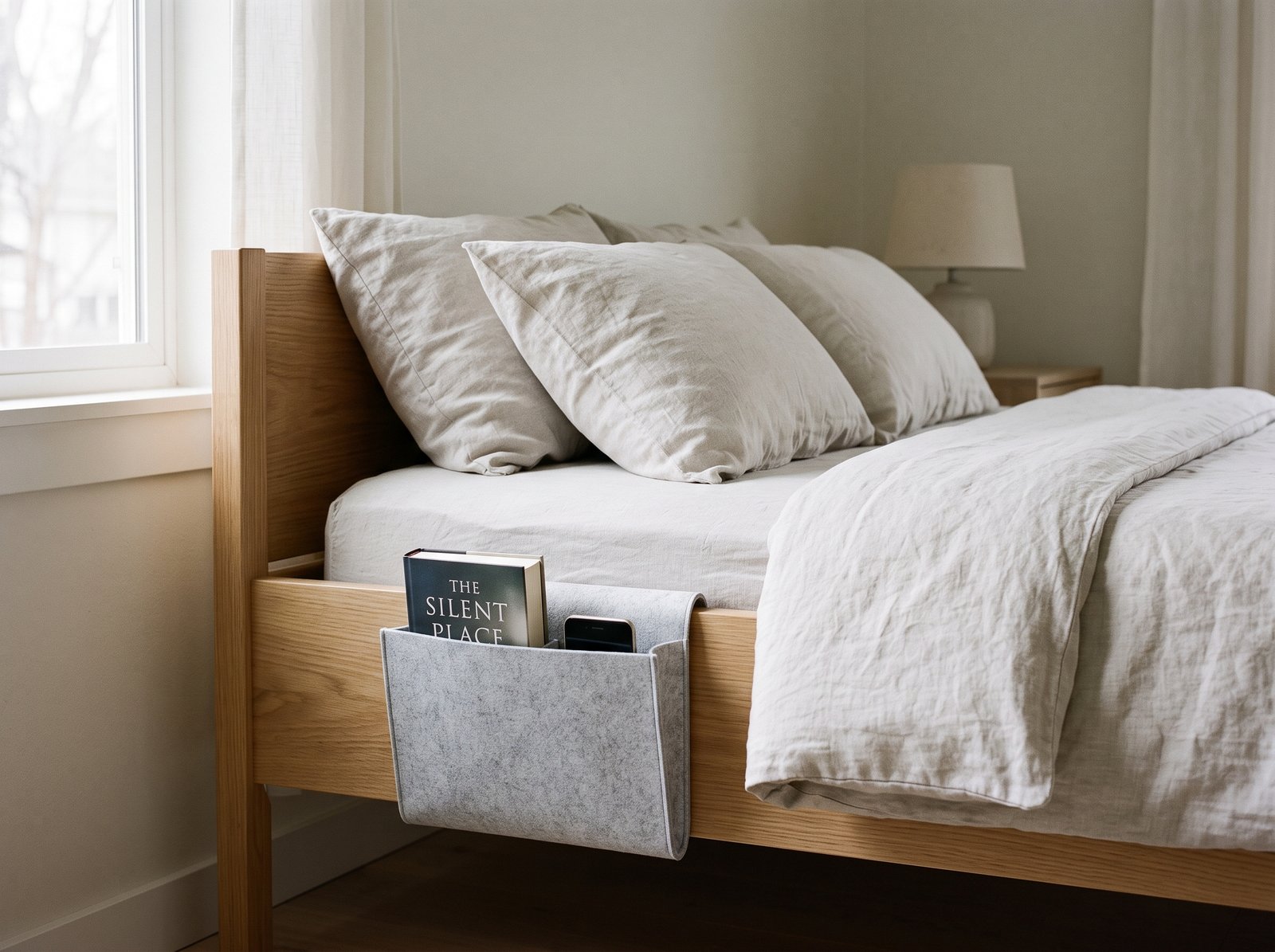 felt bedside hanging caddy organizer for small bedroom