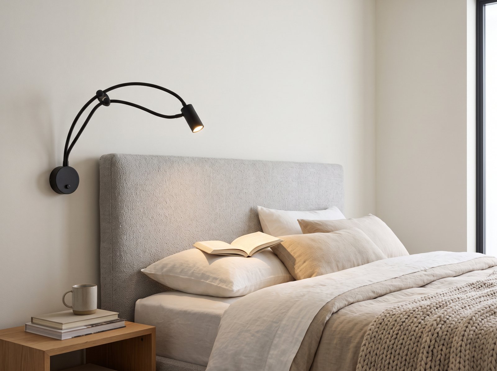 wall mounted reading sconce light for small bedroom storage ideas