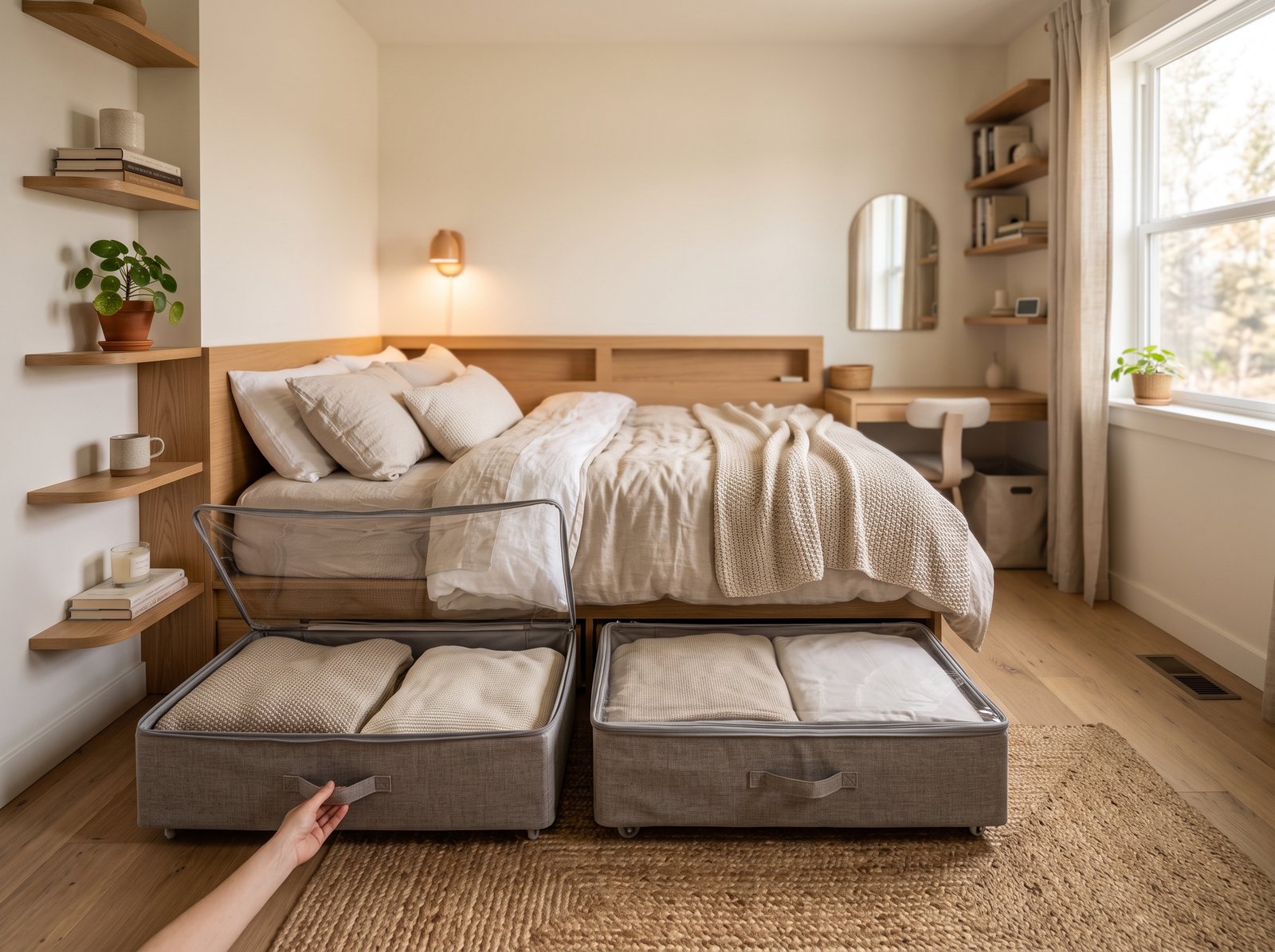 small bedroom storage ideas under bed rolling organizer