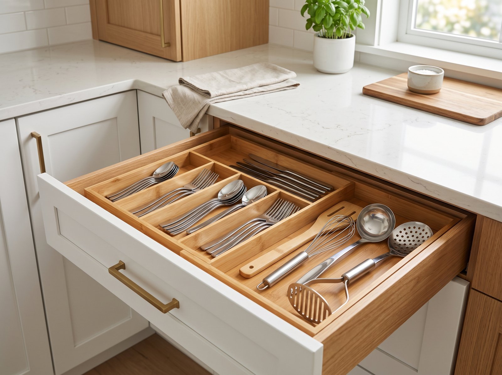 Expandable bamboo drawer organizer for best amazon home organization finds under $30