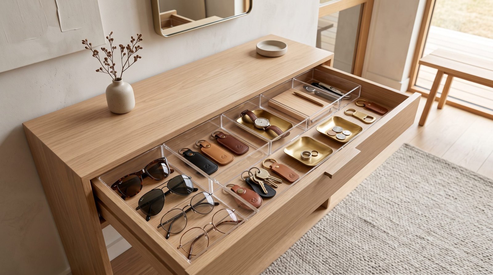 clear acrylic organizers on amazon for tidy drawers console tray