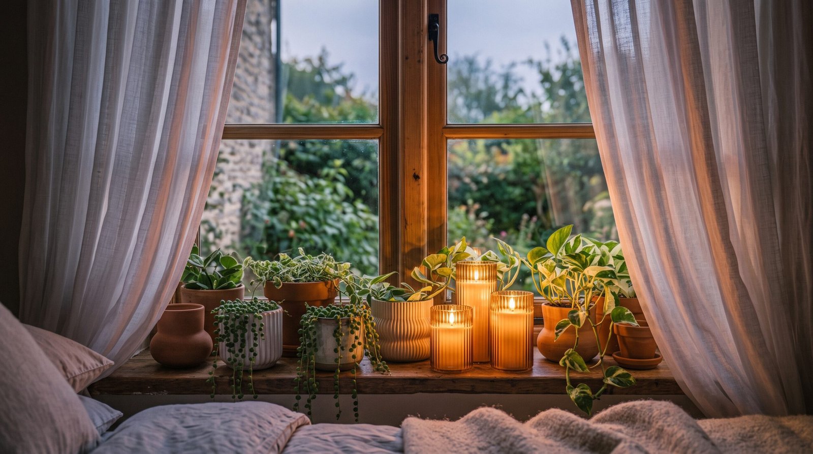 cozy bedroom window sill styling ideas to try glass candles