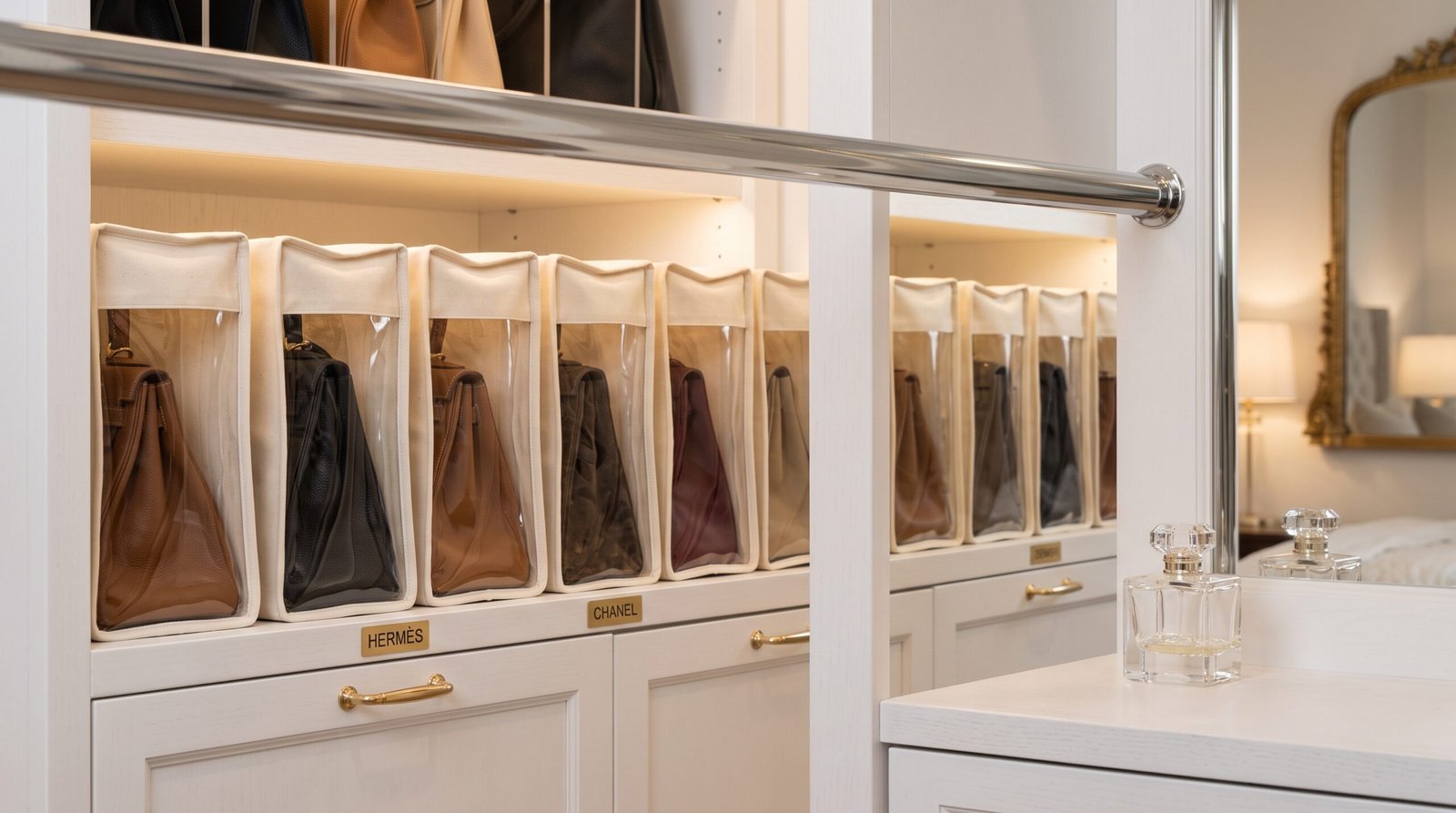 ways to store handbags without ruining their shape breathable window dust bags