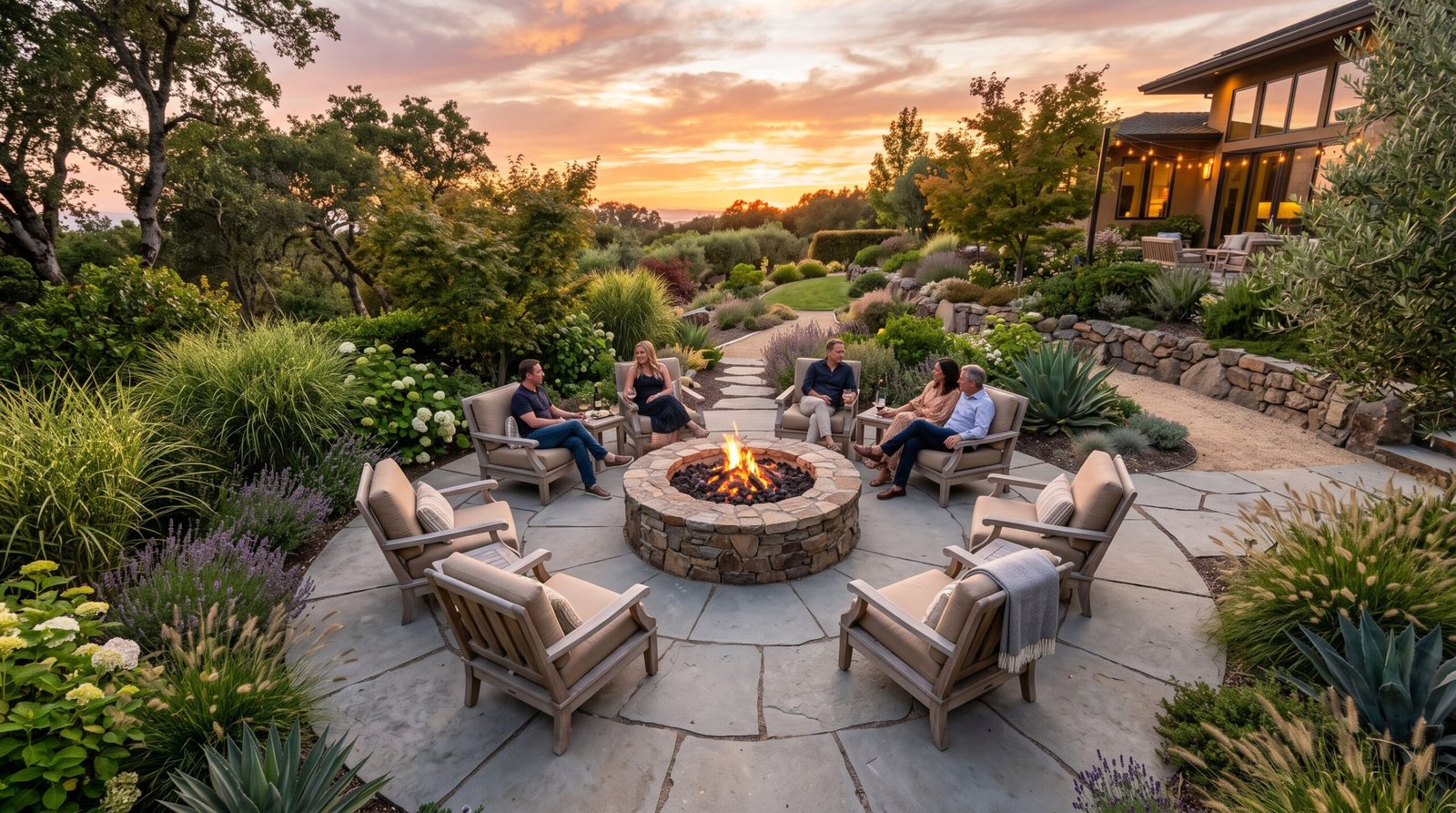 cozy backyard fire pit seating ideas to copy circular patio