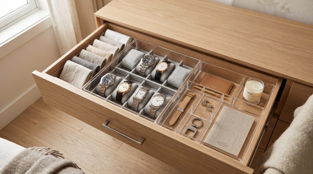 clear acrylic organizers on amazon for tidy drawers