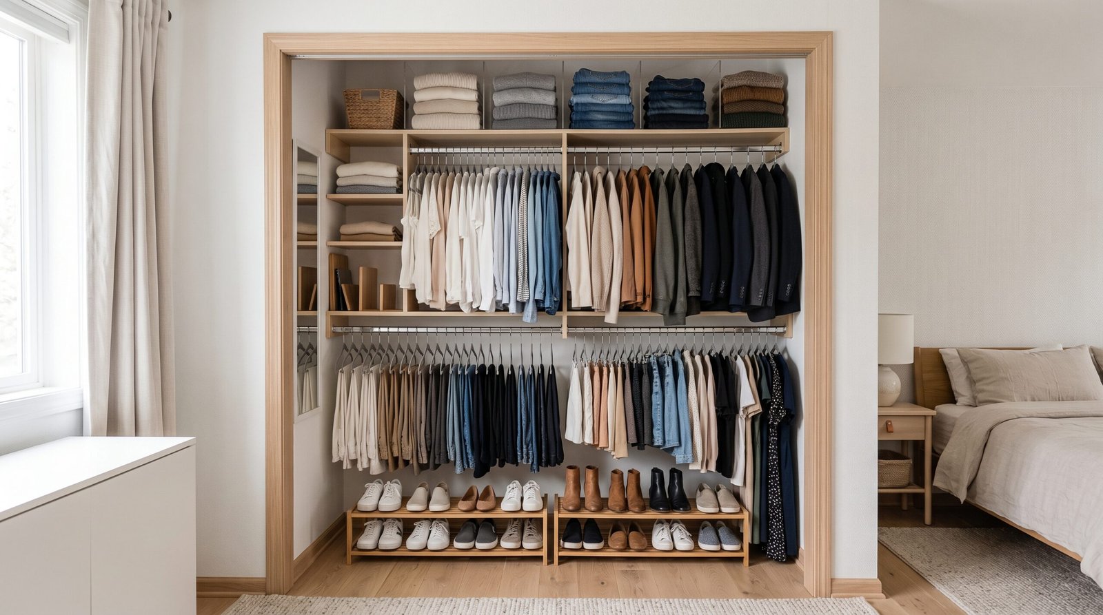 small reach-in closet organization hacks that work shelf dividers