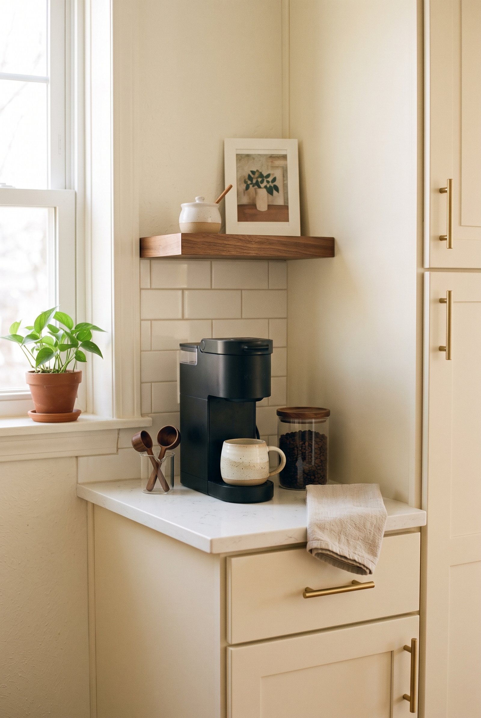 Compact coffee maker – one of the best coffee station essentials for apartments