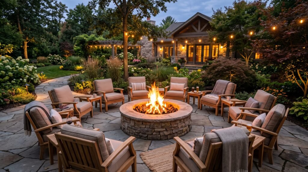 cozy backyard fire pit seating ideas to copy