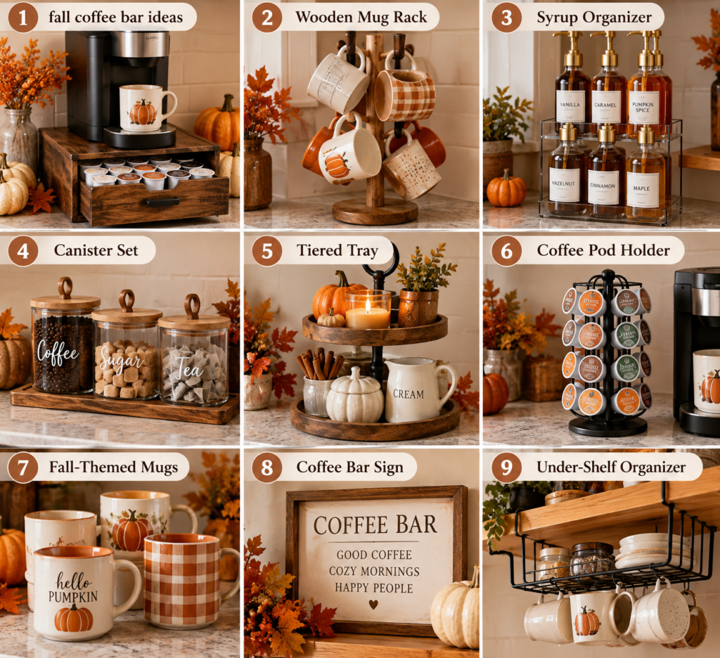 9 cozy fall coffee bar ideas for crisp autumn mornings