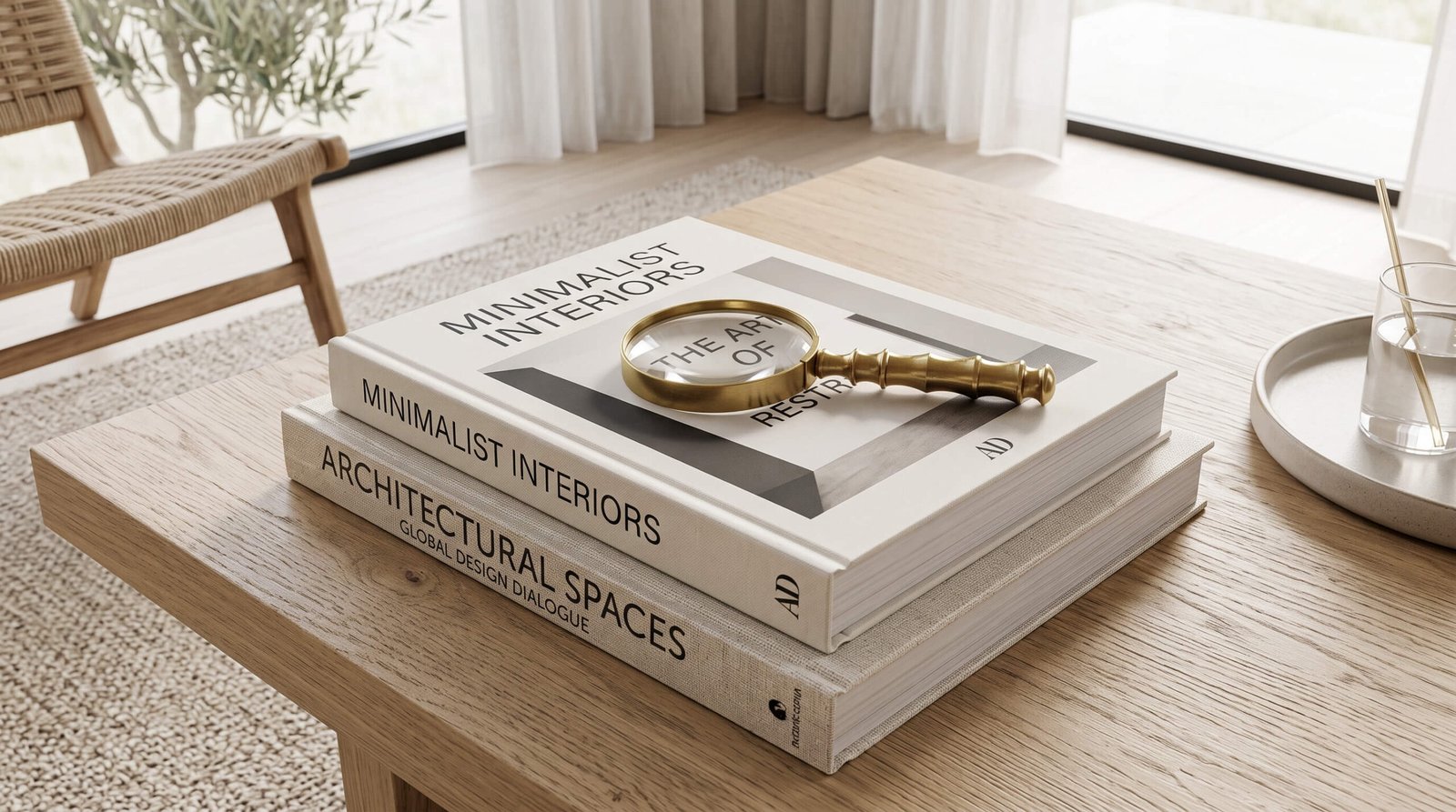 stack of aesthetic hardcover books for coffee table styling