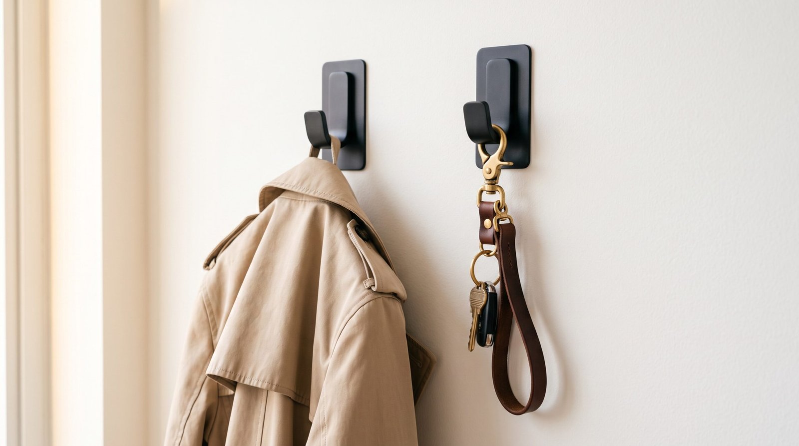 renter-friendly wall hook ideas for coats and keys adhesive hooks