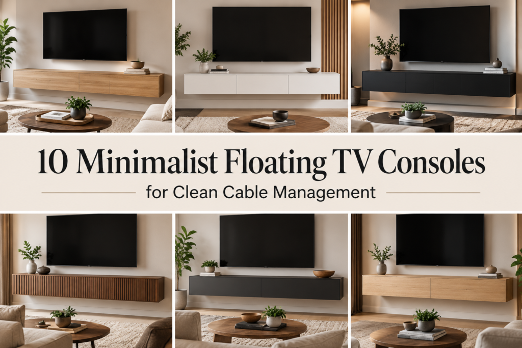 10 minimalist floating TV consoles for clean cable management in modern living rooms
