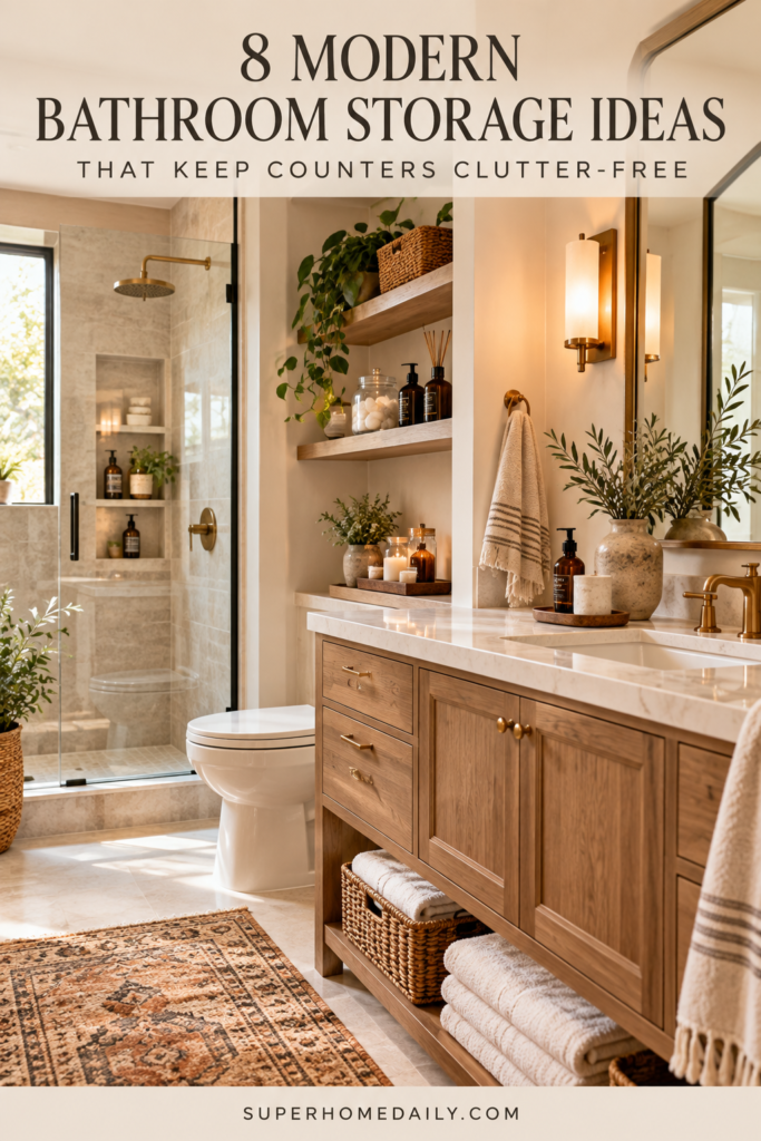 8 modern bathroom storage ideas that keep counters clutter-free