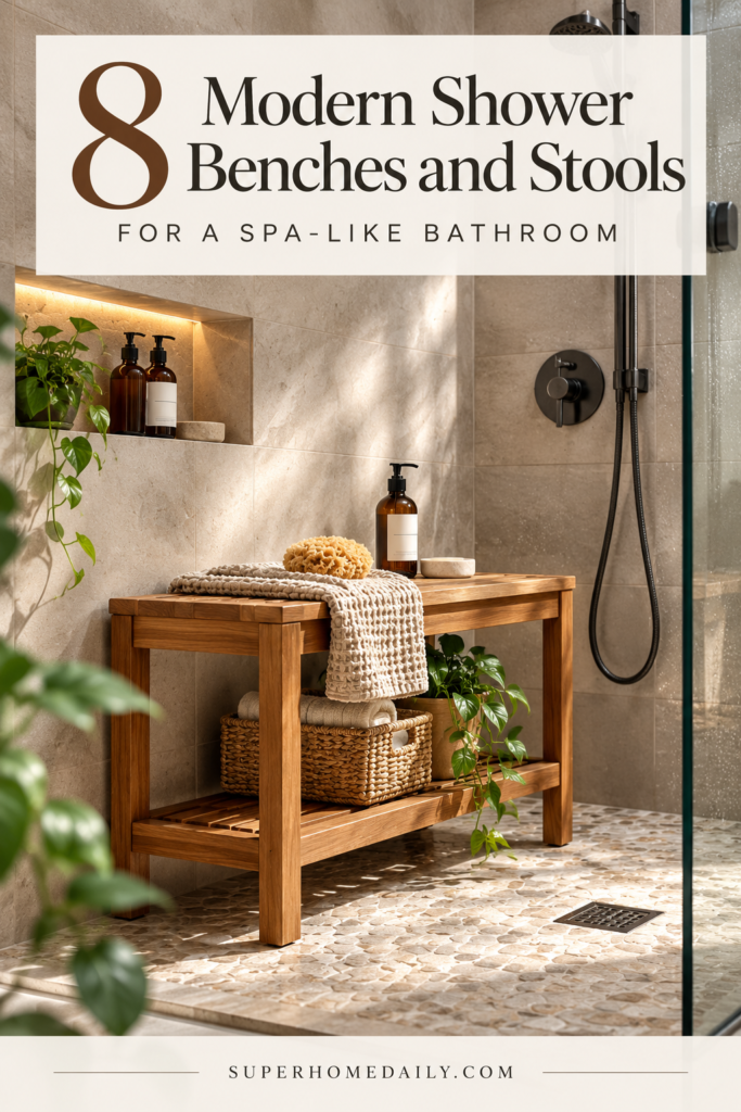 8 modern shower benches and stools for a spa-like bathroom