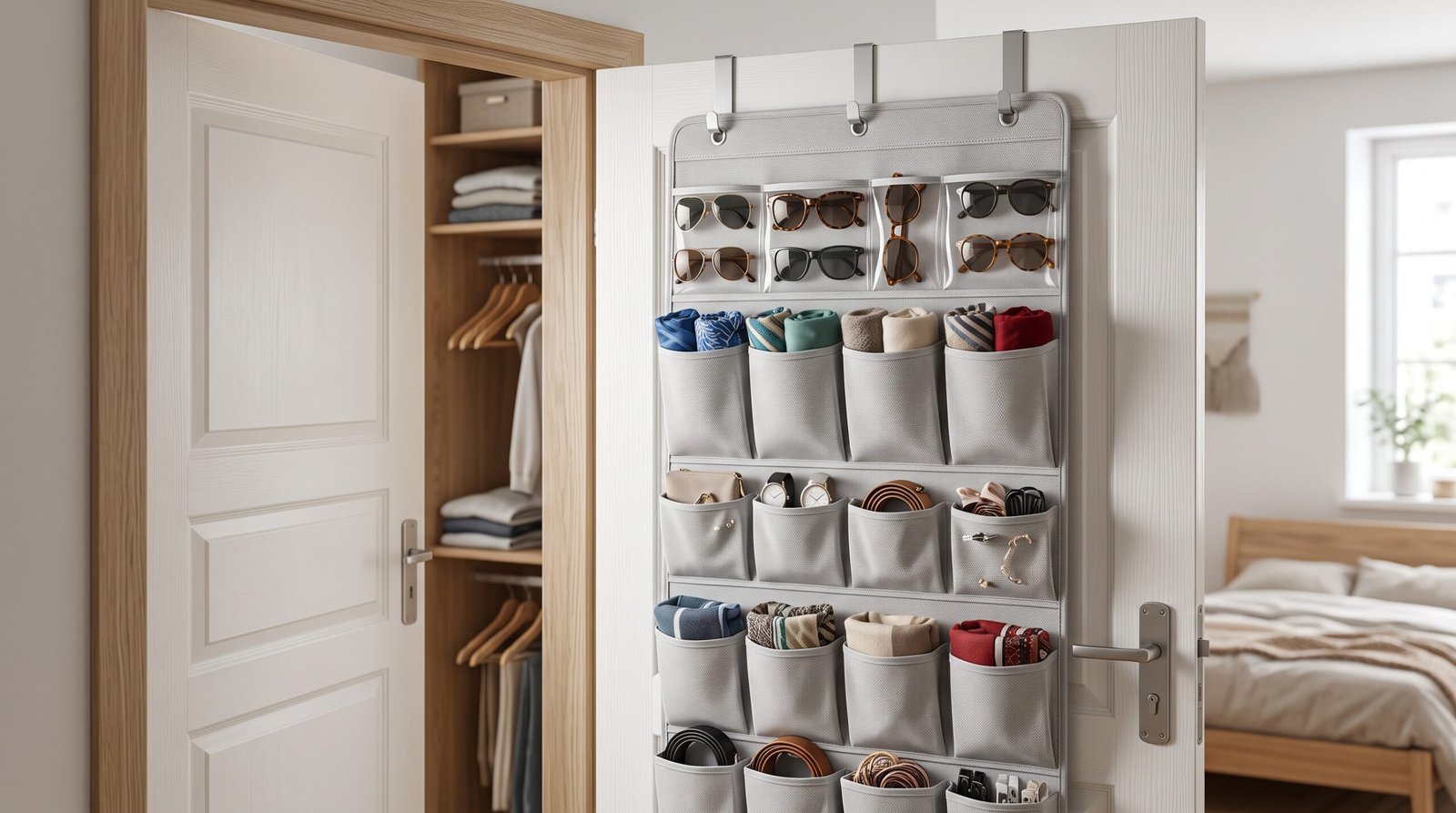 small reach-in closet organization hacks that work over the door organizer