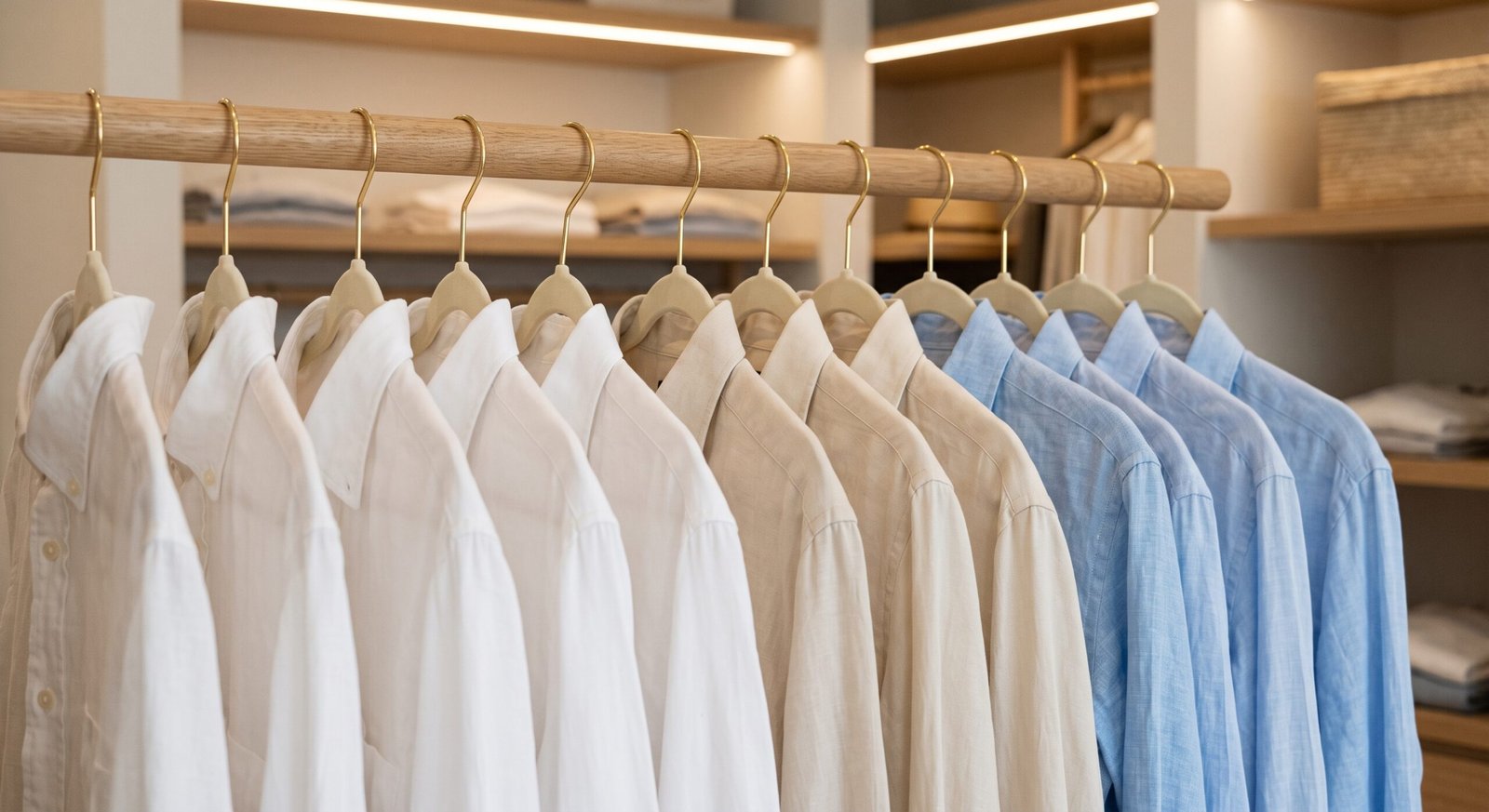 capsule wardrobe organization tips using slim velvet hangers for shirts