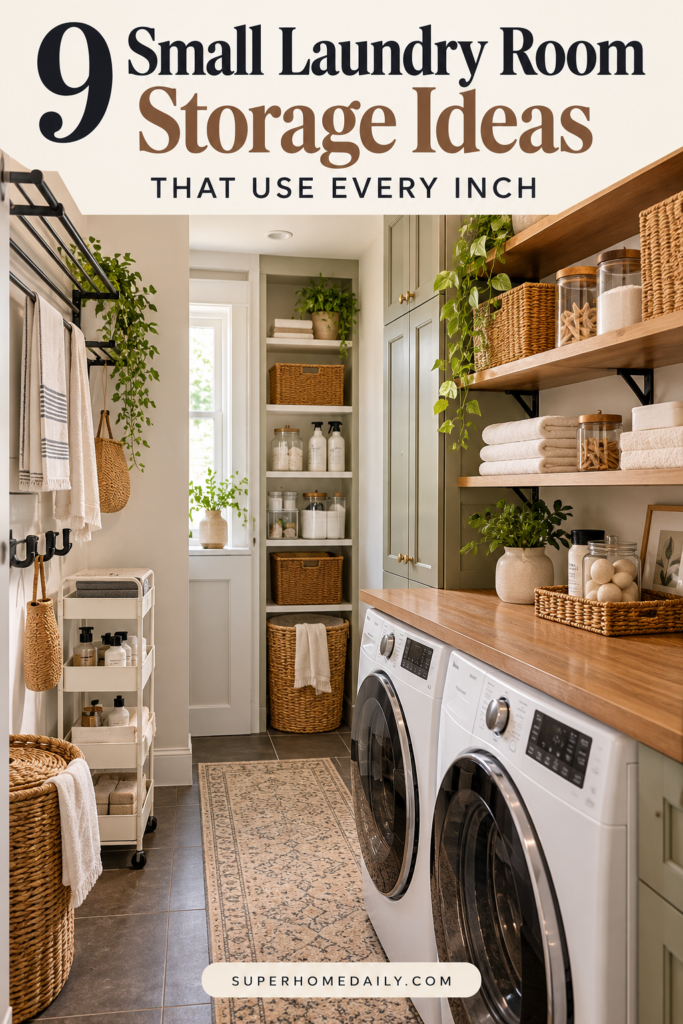 9 small laundry room storage ideas that use every inch