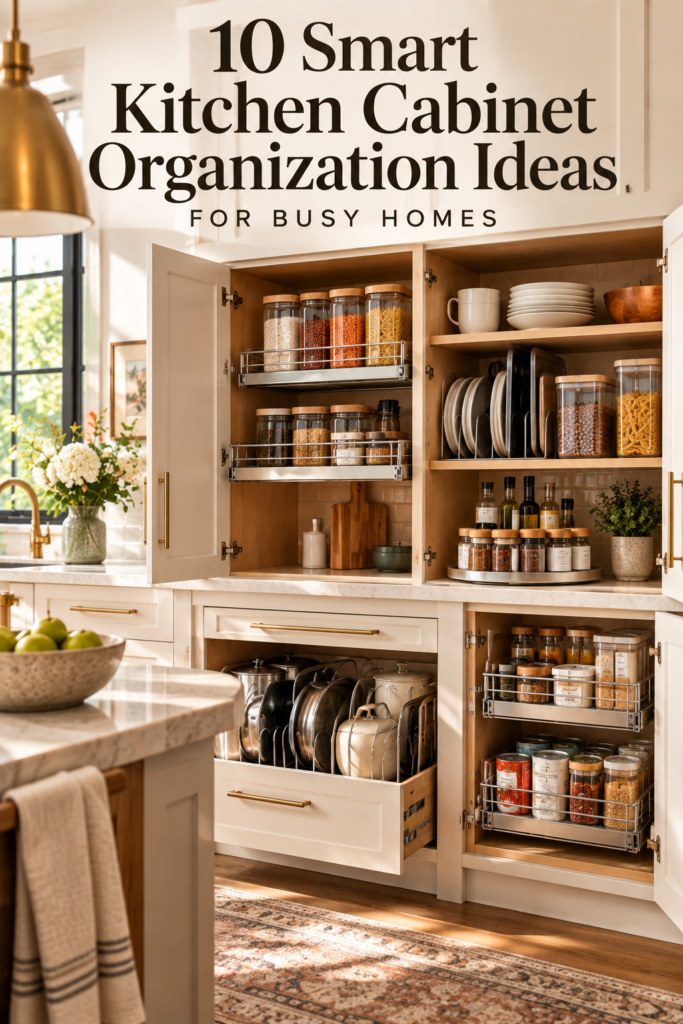 10 smart kitchen cabinet organization ideas for busy homes