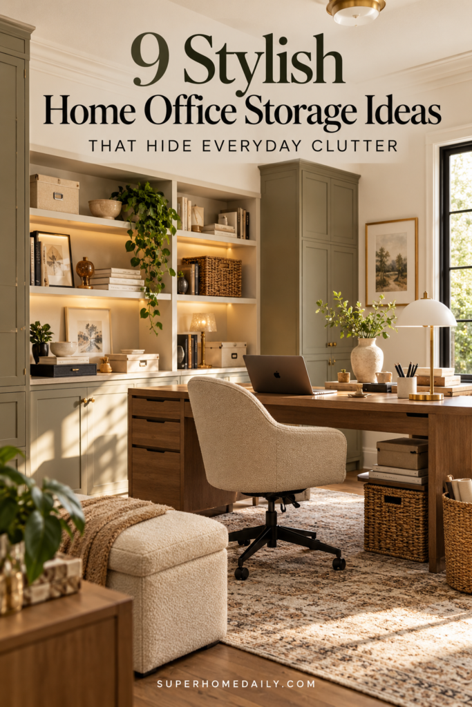 9 stylish home office storage ideas that hide everyday clutter