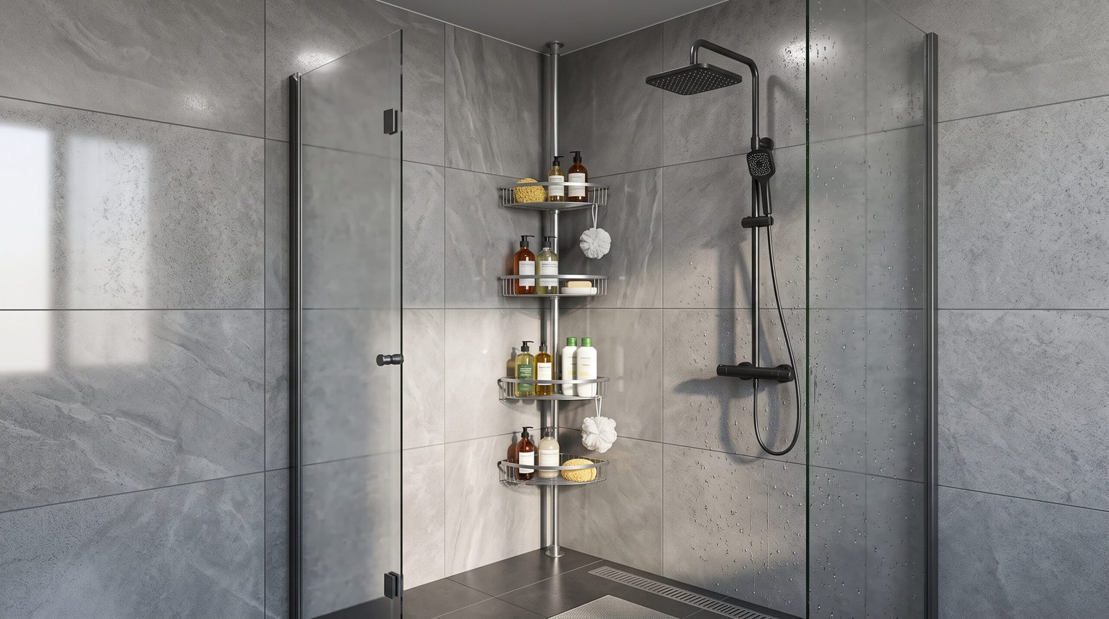 shower caddy hacks to keep tile walls clutter-free vertical tension pole
