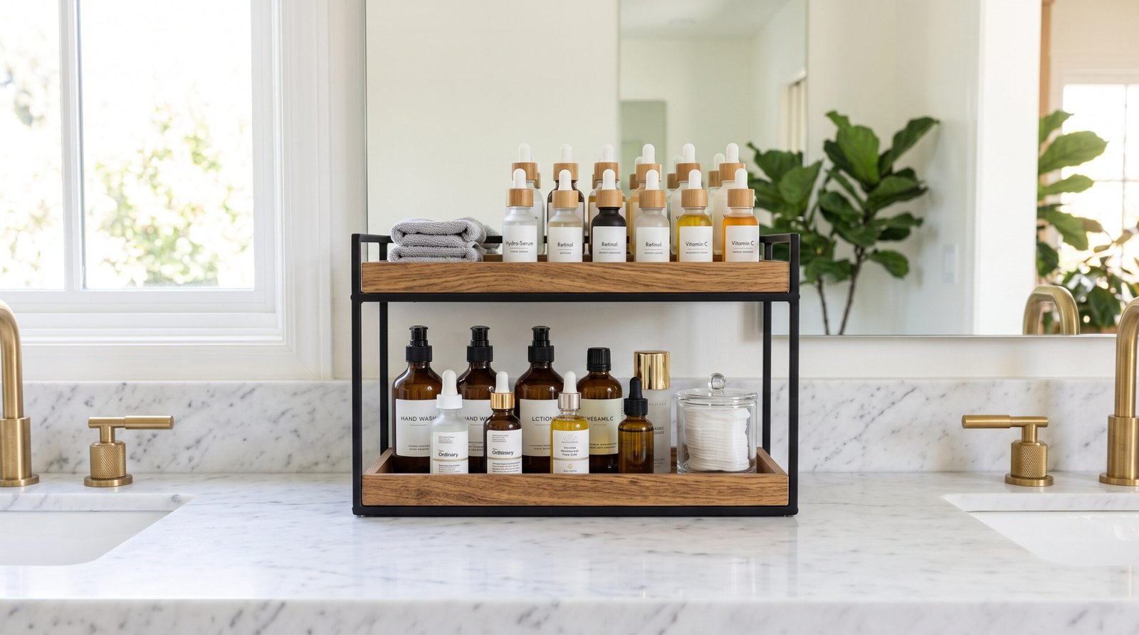 amazon bathroom counter organizers you need two tier standing shelf