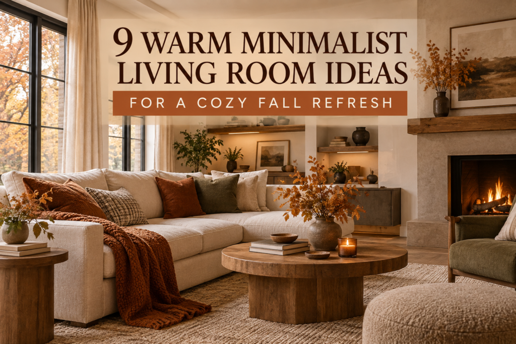 9 warm minimalist living room ideas for a cozy fall refresh