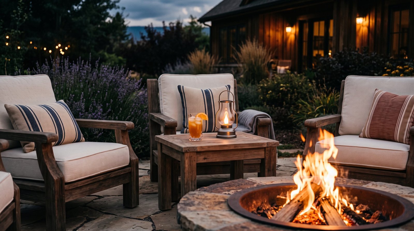 cozy backyard fire pit seating ideas to copy matching side tables