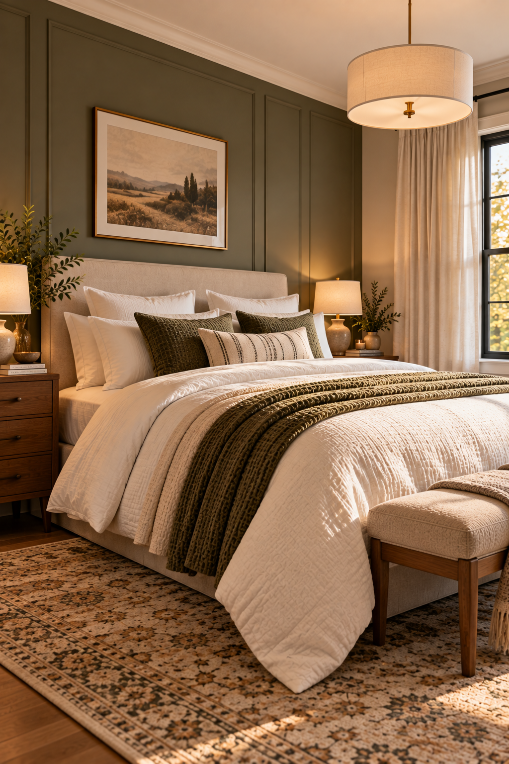 budget-friendly bedroom makeover with layered hotel style textured duvet