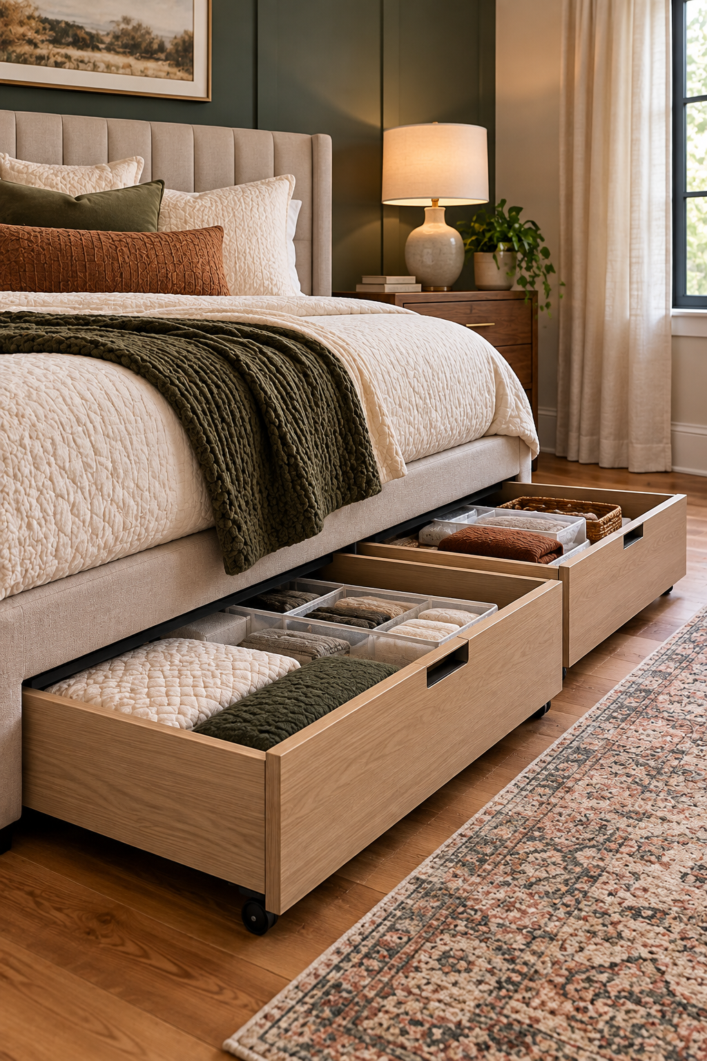 hidden storage ideas for small homes with under bed storage drawers
