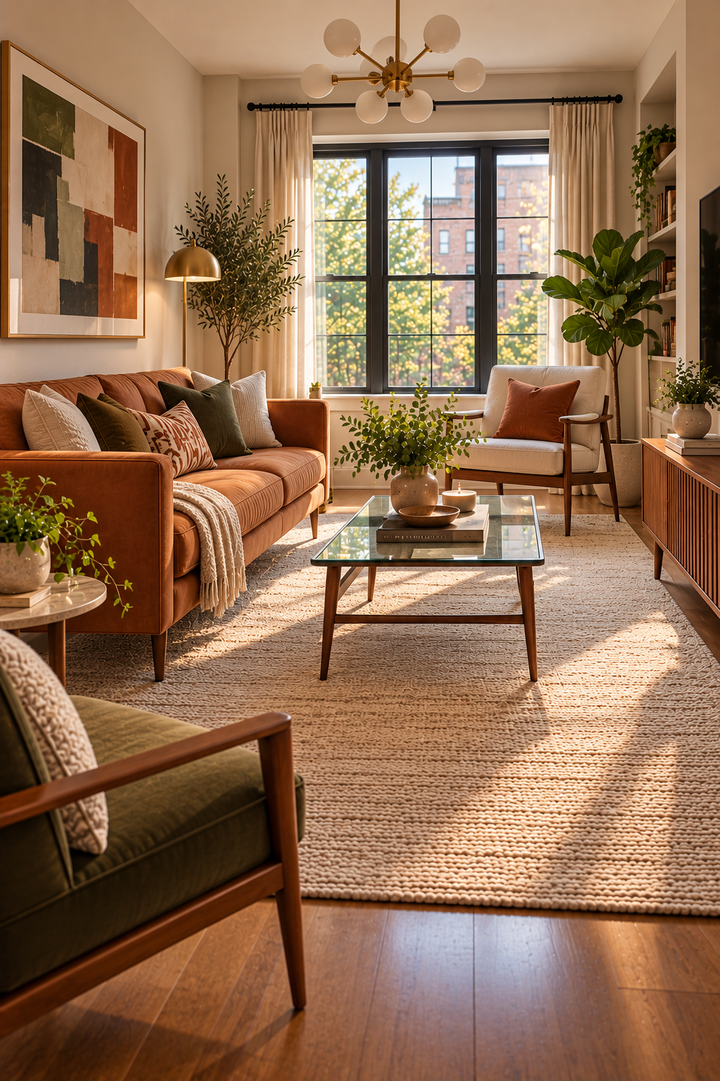 Furniture with visible floor space in a small living room